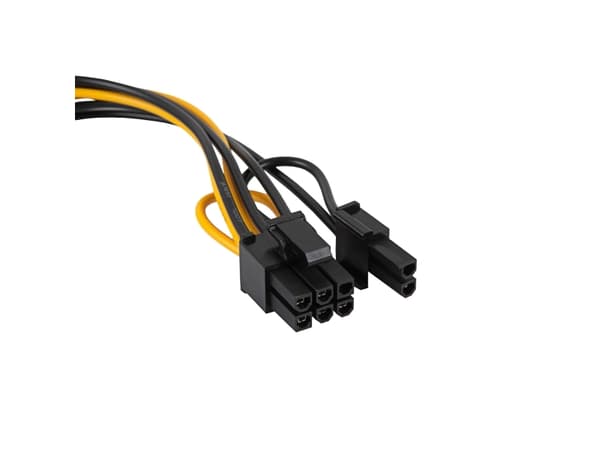 Akyga AK-CA-80, 0,2 m, PCI-E (6+2 pin), SATA 15-pin, Hankjønn, Hankjønn, 17 g