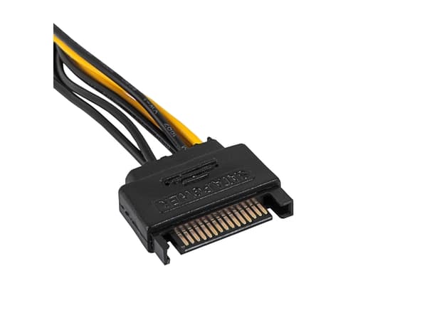 Akyga AK-CA-80, 0,2 m, PCI-E (6+2 pin), SATA 15-pin, Hankjønn, Hankjønn, 17 g