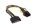 Miniatyrbilde 1 av 4: Akyga AK-CA-80, 0,2 m, PCI-E (6+2 pin), SATA 15-pin, Hankjønn, Hankjønn, 17 g