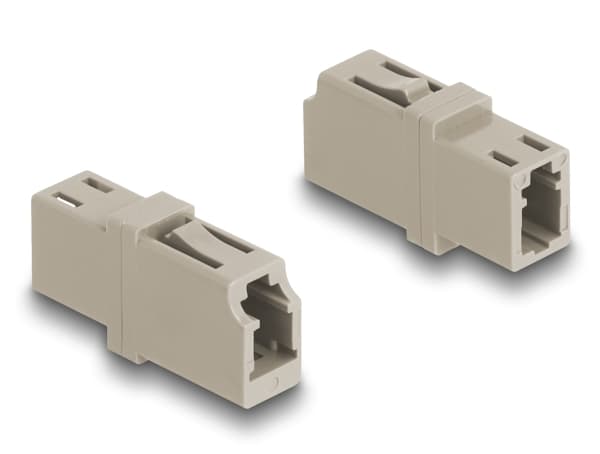 Delock - Kopplingsdon för nätverk - LC (hona) till LC (hona) - fiberoptisk - simplex - OM1/OM2 - beige (paket om 2)