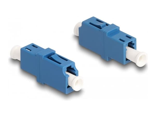 Delock - Nettverkkopler - LC (hunn) til LC (hunn) - fiberoptisk - simpleks - 0.2 dB - blå (en pakke 2)