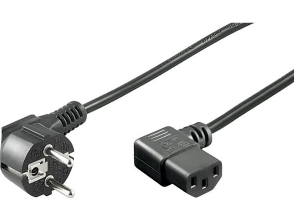 Manhattan STRÖMKABEL IEC320 SCHUKO till C13 10A 2M VINKEL