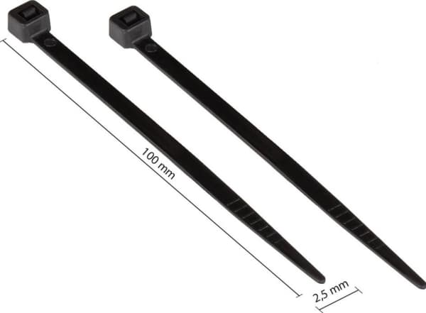 Alcasa KAB-10S25, Parallell kabelindføring, Nylon, Sort, 2,2 cm, V2, -40 - 85 °C