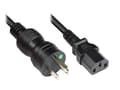 Miniatyrbild 1 av 2: Alcasa P4930-S010, 1 m, NEMA 5-15P, C13 coupler, SJT, 125 V, 10 A