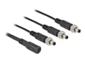 Miniatyrbild 3 av 5: Delock - Strömdelare - DC-jack 5,5 x 2,1 mm (hona) till DC-jack 5,5 x 2,1 mm (hane) - 30 V - 2 A - 50 cm - svart