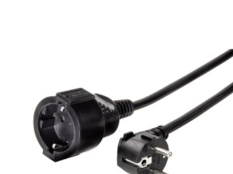 Hama "Profi" Extension Cable with Earth Contact, 2 m, black, 2 m
