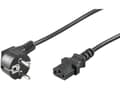 Miniatyrbilde 2 av 3: goobay NK 101 S - Strømkabel - power CEE 7/7 (hann) vinklet til power IEC 60320 C13 rett - AC 250 V - 16 A - 5 m - svart