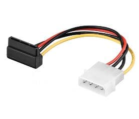goobay - Strømadapter - SATA-strøm (hann) til 4-pin intern strøm (hann) - 13 cm - 90° kontakt, right-angled connector