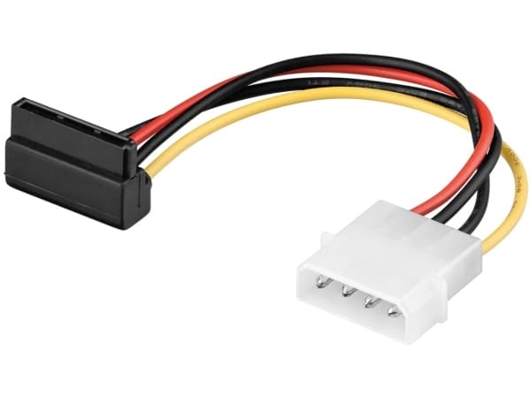 Wentronic goobay - Virtalähde - SATA-virta (M) sisäiseen virtalähteeseen, 4-nastainen (M) - 13cm - 90° uros, suorakulmainen uros (93030)