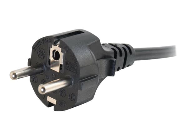 C2G Universal Power Cord - Strømkabel - power CEE 7/7 (hann) til power IEC 60320 C13 - 2 m - formstøpt - svart - Europa
