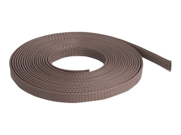 Delock - Kabelhanteringsfodral - 12 mm, braided, rodent resistant, stretchable - 5 m - brun