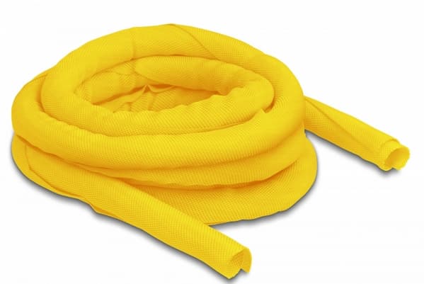 Delock - Flätad ärm - 5 m - gul