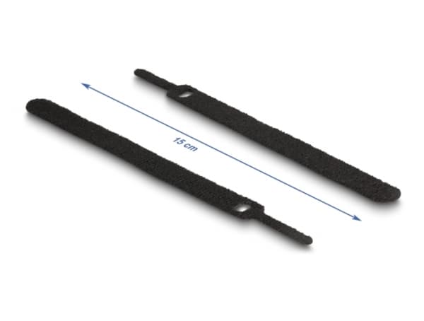 Delock tarranauha kaapelinside L 150 x W 12 mm musta 10 kpl
