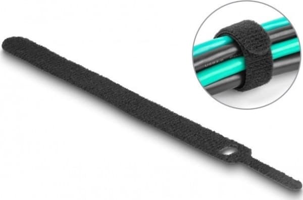 Delock tarranauha kaapelinside L 150 x W 12 mm musta 10 kpl