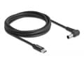 Miniatyrbild 2 av 4: Delock - Strömkabel - 24 pin USB-C (hane) till DC-jack 6,0 x 4,3 mm (hane) vinklad - 20 V - 3 A - 1.5 m - svart