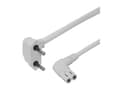 Miniatyrbilde 2 av 5: DELTACO - Strømkabel - Europlug vinklet til power IEC 60320 C7 vinklet - 3 m - hvit