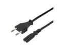 Miniatyrbilde 4 av 5: DELTACO - Strømkabel - Europlug (hann) til power IEC 60320 C7 - AC 250 V - 2.5 A - 1.5 m - svart