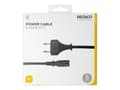 Miniatyrbilde 3 av 3: DELTACO - Strømkabel - Europlug til power IEC 60320 C7 - 3 m - svart
