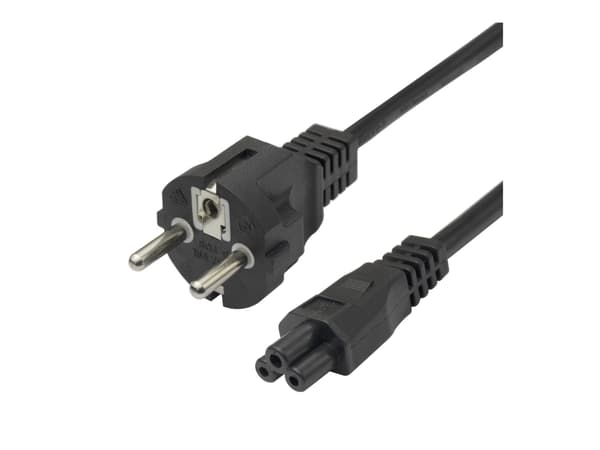 DELTACO - Strømkabel - power CEE 7/7 (hann) til IEC 60320 C5 - AC 250 V - 16 A - 3 m - svart