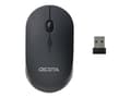 Miniatyrbilde 1 av 5: DICOTA Silent - V2 - mus - høyre- og venstrehåndet - optisk - 3 knapper - trådløs - 2.4 GHz - USB trådløs mottaker - svart