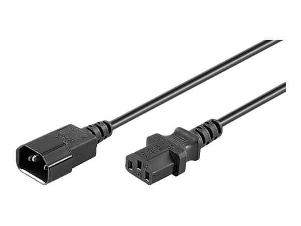goobay - Strømforlengelseskabel - IEC 60320 C14 til power IEC 60320 C13 - AC 250 V - 10 A - 50 cm - svart