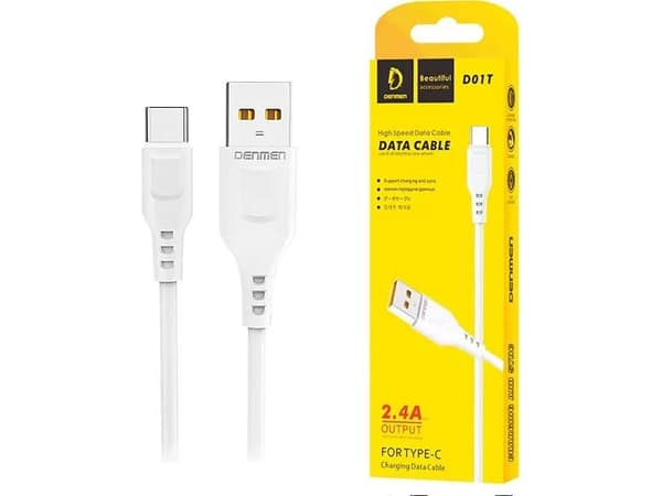 Denmen USB-A to USB-C USB cable 1 m White (29346)