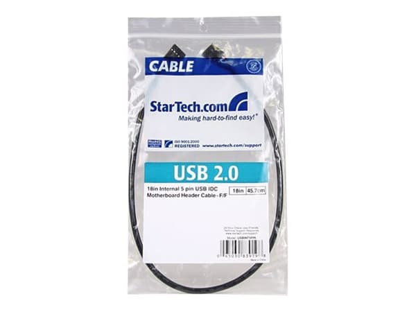 StarTech.com 5 Pin USB 2.0 Header - 12 in USB IDC Motherboard Header Cable - F/F (USBINT5PIN12) - USB-kabel - 5-pins IDC (hunn) til 5-pins IDC (hunn)