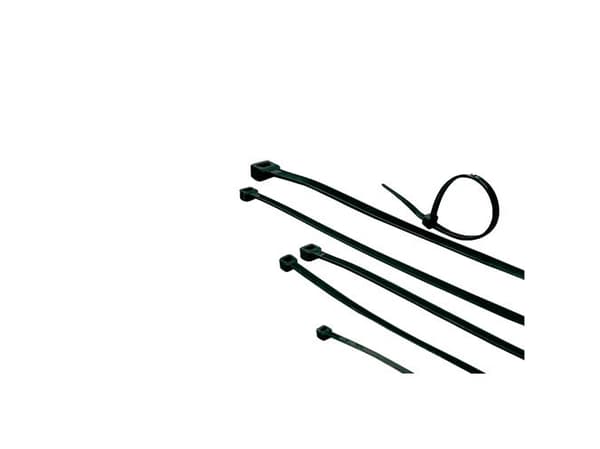 ACT Cable ties - black, length 150 mm, width 3.6 mm. Length: 150 mm Cable tie black 150/3.6mm (CT1035)