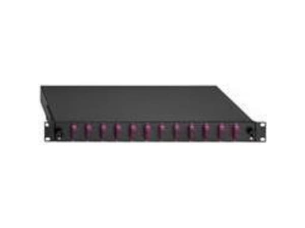 Rutenbeck - Valokaapelirasia - laajennettava - SC Duplex SM X 12 - Musta, RAL 9005 - 1U - 48,3 cm (19")