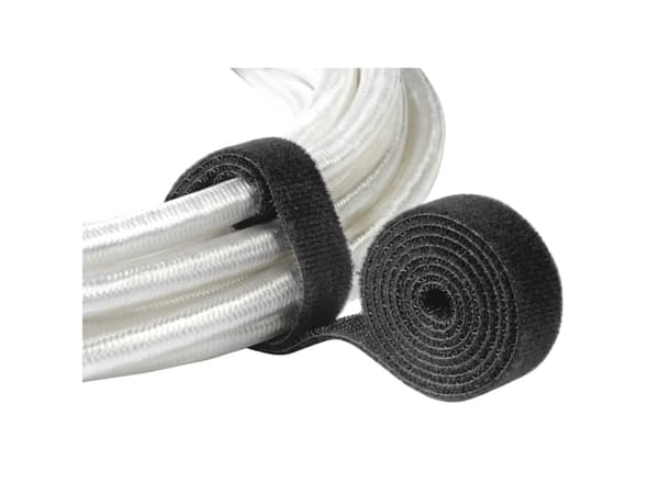 Hama 00221007, Borrelås-kabelbånd, Nylon, Sort, 1000 mm, 19 mm, 1 stykker