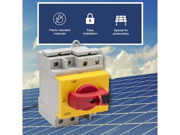 Qoltec Photovoltaic DC-bryter med låsefunksjon | DC-bryter | 1200V | 32A