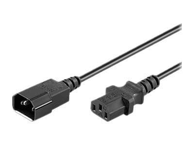 goobay - Strømforlengelseskabel - IEC 60320 C14 til IEC 60320 C13 - AC 250 V - 10 A - 1.5 m - svart