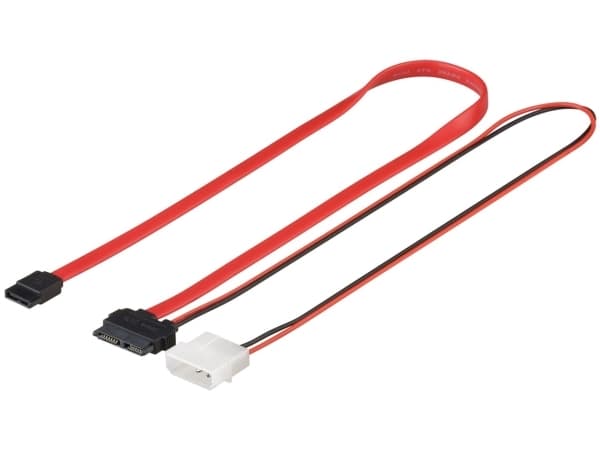 goobay - SATA-kabel - SATA, 2 pin Molex (P) til Slimline SATA (P) - 30 cm