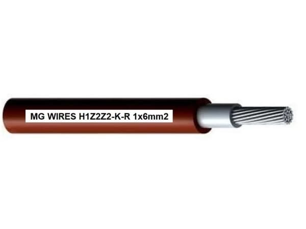 Photovoltaic cable // MG Wires // 1x6mm2, 0.6/1kV red H1Z2Z2-K-R-6mm2 RD, 500m spool