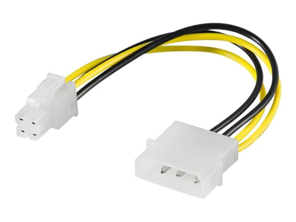 goobay - Strømadapter - 4-pin intern strøm (hann) til 4-pin ATX12V (hunn) - 16 cm