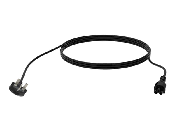 Vision - Strømkabel - BS 1363 til IEC 60320 C5 kløver - 250 V - 13 A - 3 m - flertrådet - svart - Storbritannia