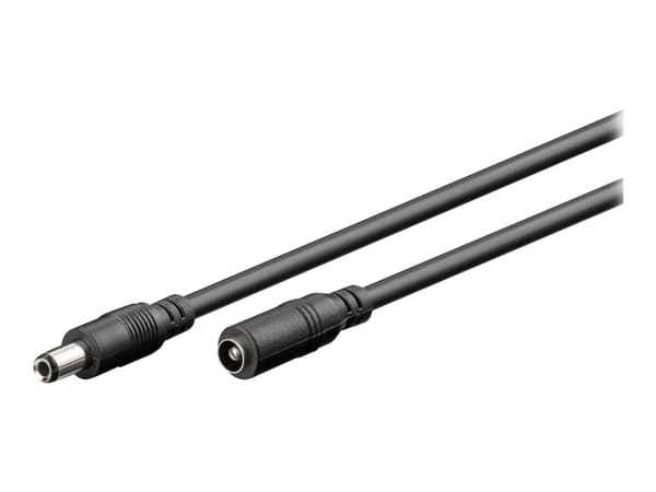 goobay - Strømforlengelseskabel - 5,5 x 2,5 mm DC-jakk (hann) til 5,5 x 2,5 mm DC-jakk (hunn) - 10 m
