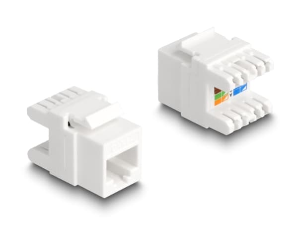 DeLOCK 88131, Tasainen, Valkoinen, RJ-45, LSA, Uros, Naaras