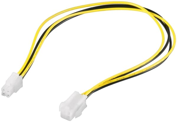 goobay - Förlängningskabel för ström - effekt P4 (hona) till effekt P4 (hane) - 37 cm