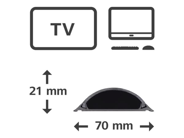 Hama 00220985, Kabelkanal, Universell, Polyvinylklorid (PVC), Sort