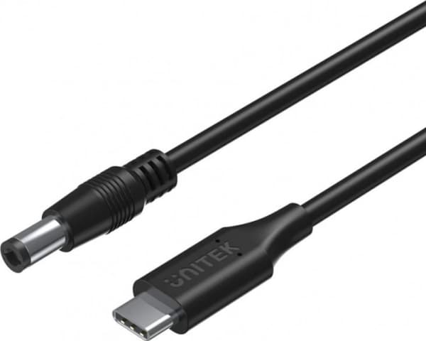 Unitek USB-C - DC USB-kabel 5,5 x 2,5 mm 1,8 m Svart (C14116BK-1,8M)
