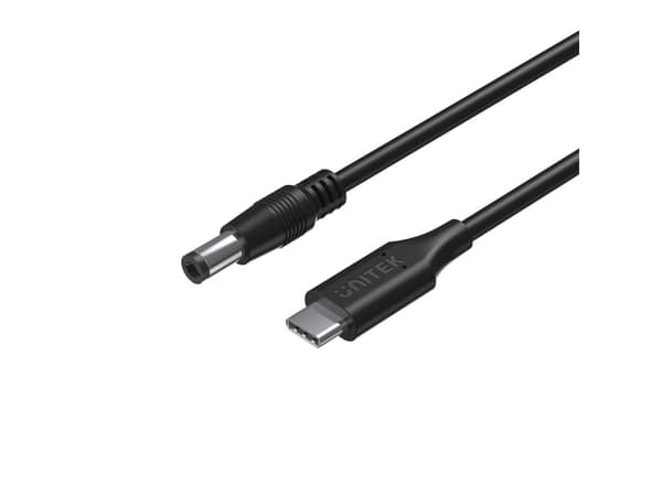 Unitek USB-C - DC USB-kabel 5,5 x 2,5 mm 1,8 m Svart (C14116BK-1,8M)