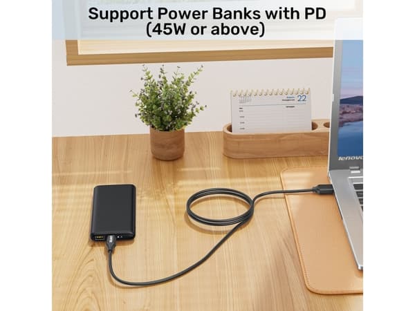 Unitek Strømkabel Strømkabel for Lenovo 65W USB-C - DC11*4,5mm