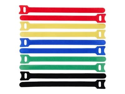 Lanview - Hook & loop tie - 200 x 12 mm - 20 cm - multifarge (en pakke 10)
