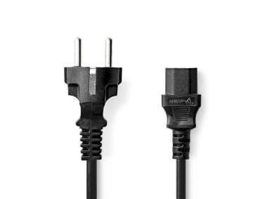 Nedis CEGL10030BK20, 2 m, CEE7/7, C13-liitin, 250 V