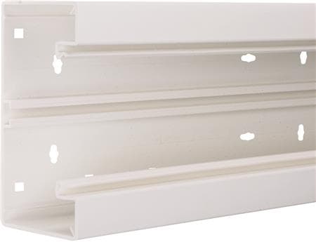 HAGER kanavakaulus BRH65130 i halogenfri plast 68x130mm RAL 9016 - (2 metriä)