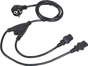 C-Tech C-TECH nettkabel 220/230V strømforsyning, 1,8m, Y-gaffel, VDE
