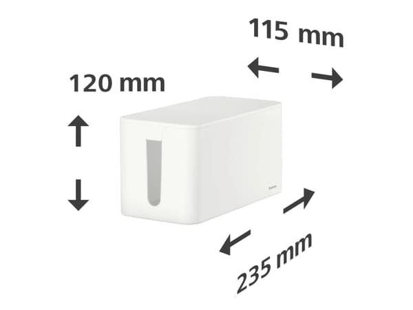 Hama Mini, Kabeldosa, Desk/Floor, Plast, Vit