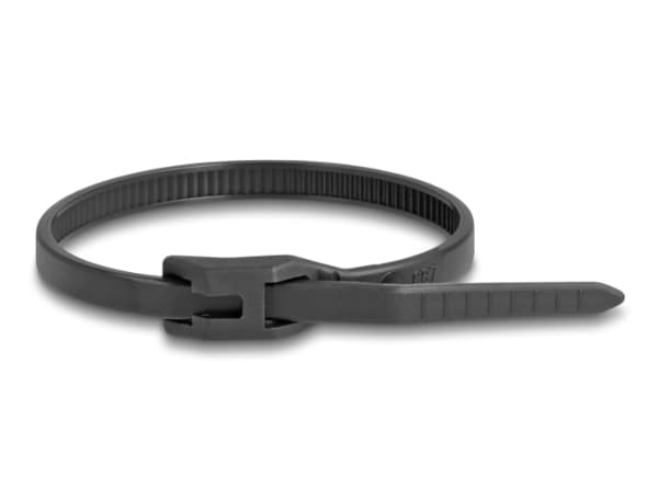 Delock - Kabelfestebånd - 11 cm - svart (en pakke 100)