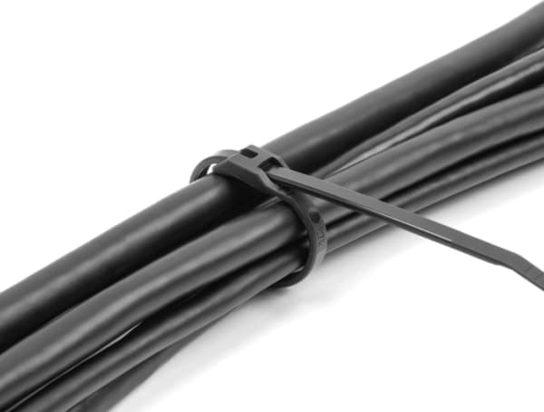 Delock - Kabelfestebånd - with flat head, W 7.6 mm - 37 cm - svart (en pakke 100)